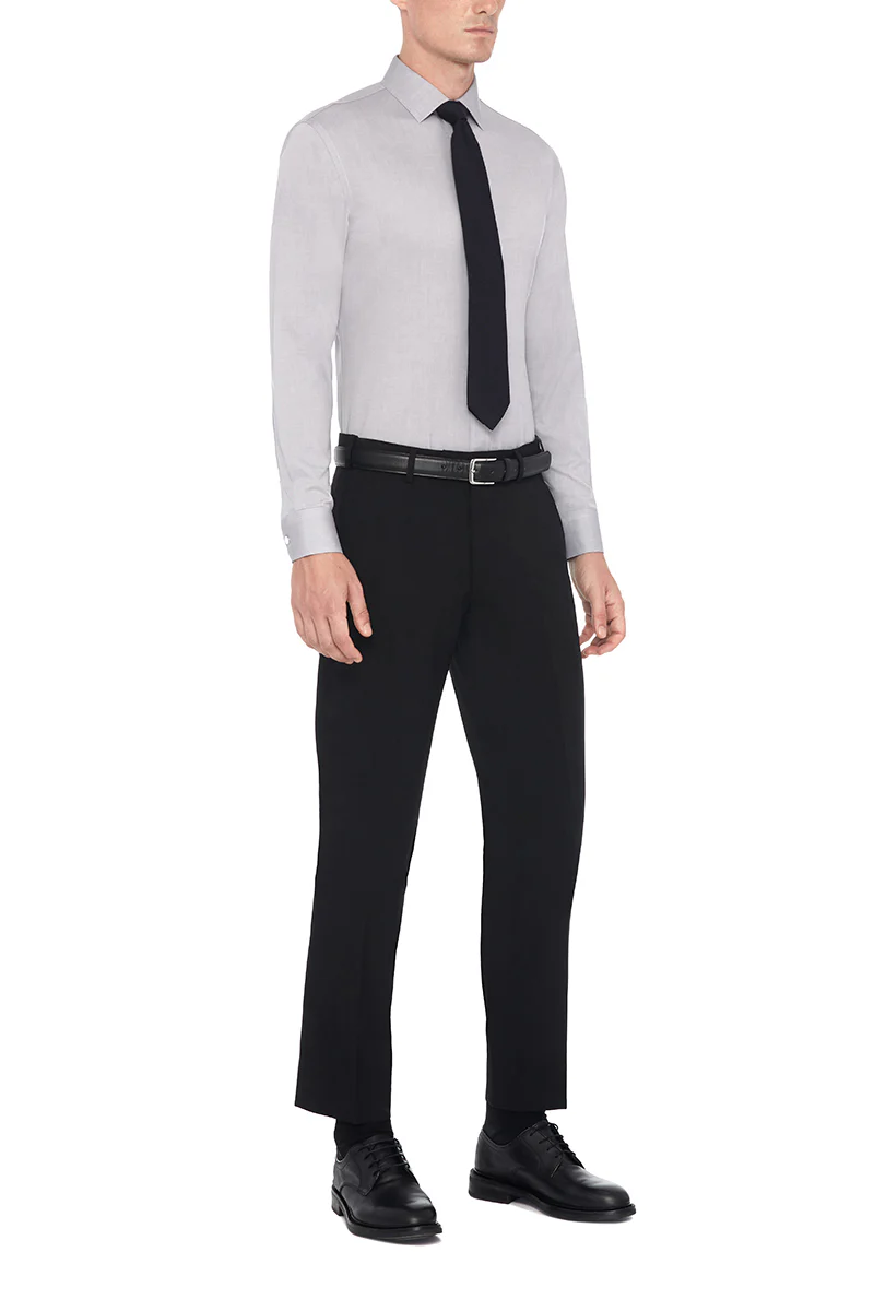 Wrinkle-Free Pinpoint Oxford Dress Shirt | Grey 11284N - Image 2