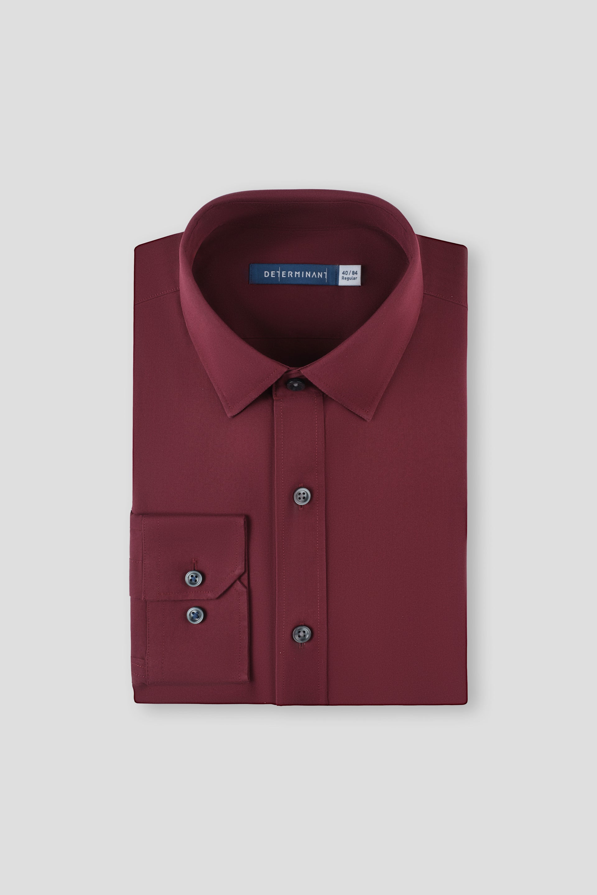 Wrinkle-Free Pinpoint Oxford Dress Shirt | Plum Burgundy 12304N - Image 3