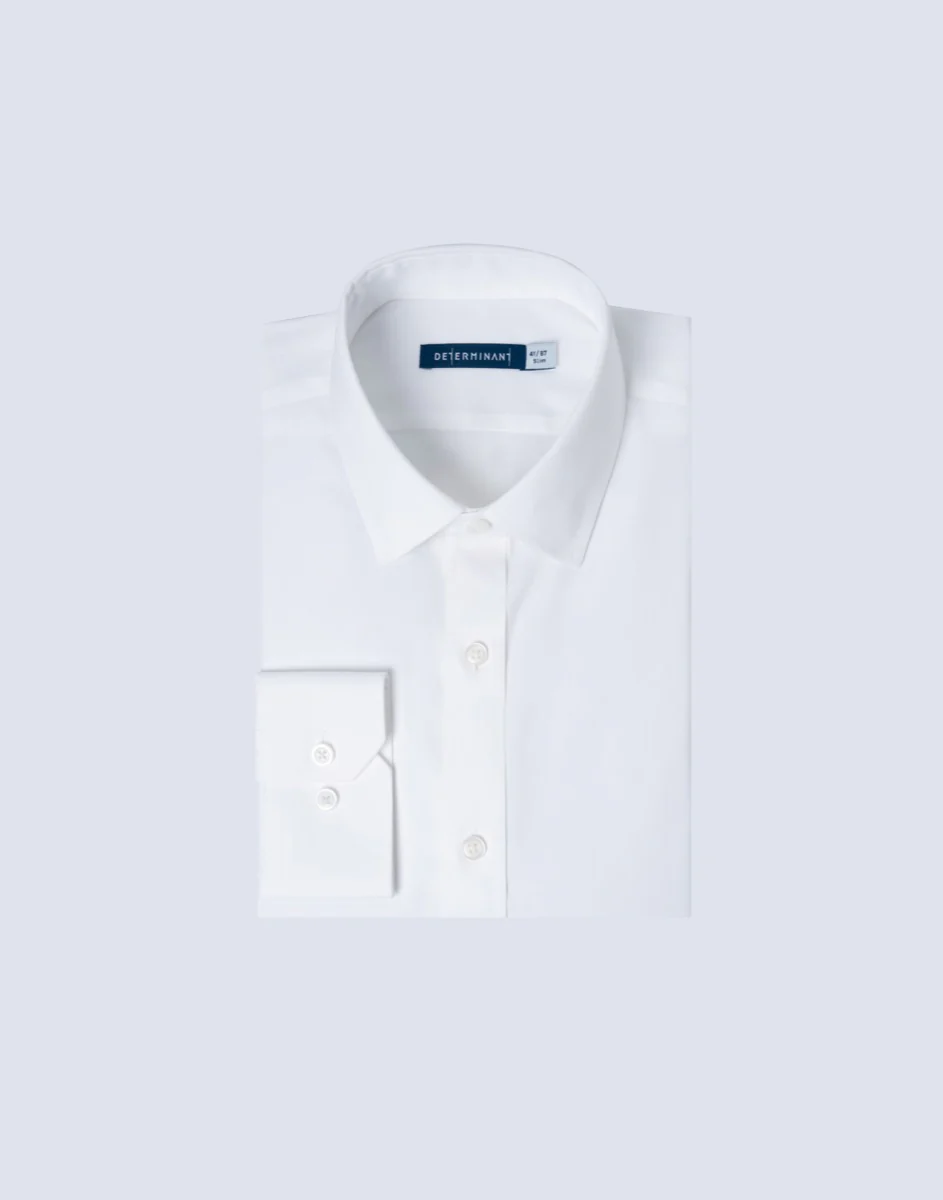Wrinkle-Free Pinpoint Oxford Dress Shirt | White WH001Z - Image 8