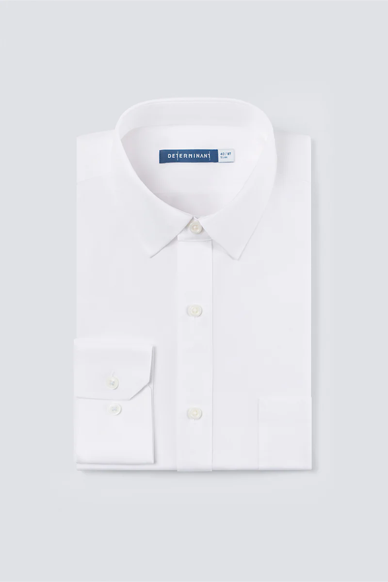 Wrinkle-Free Pinpoint Oxford Pocket Dress Shirt | White WH001Z - Image 3