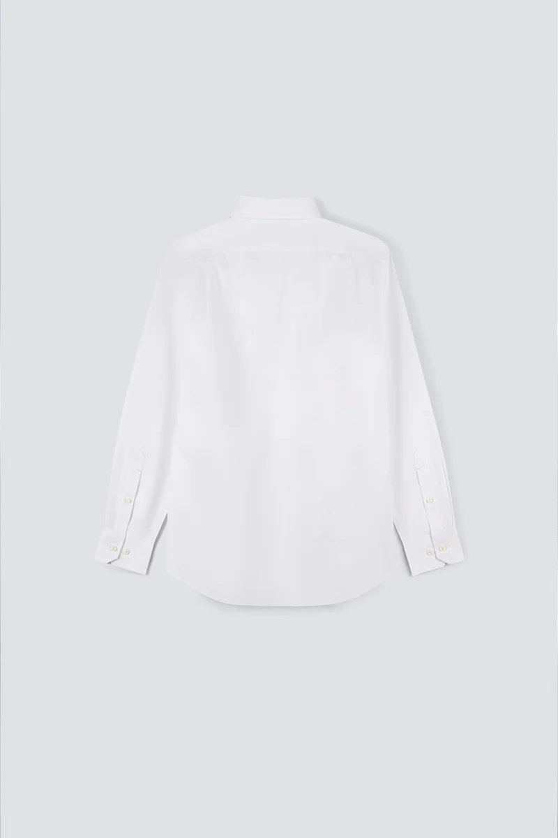Wrinkle-Free Pinpoint Oxford Pocket Dress Shirt | White WH001Z - Image 6