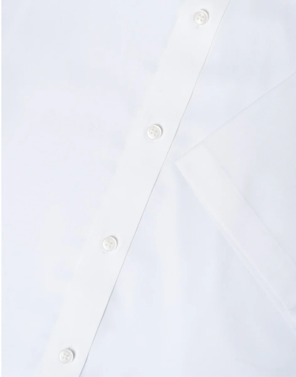Wrinkle-Free Pinpoint Oxford Short Sleeve Dress Shirt | White WH001Z - Image 6