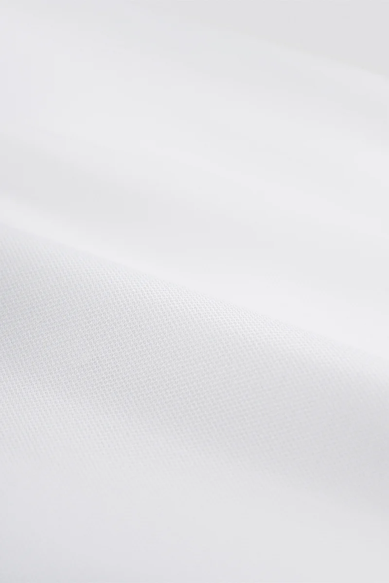 Wrinkle-Free Poplin Button-Down Dress Shirt | White WH001Z - Image 4