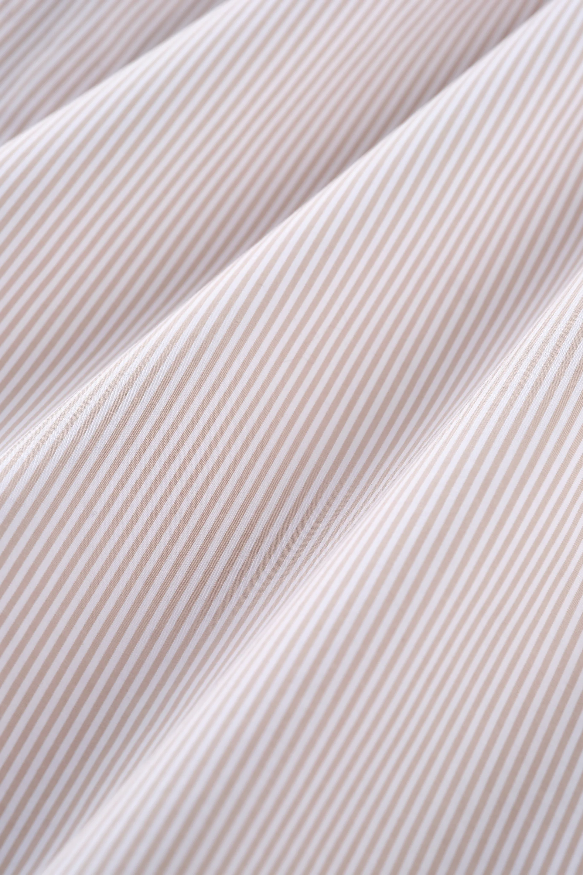 Wrinkle-Free Poplin Dress Shirt | Light Khaki Stripes 12957N - Image 5