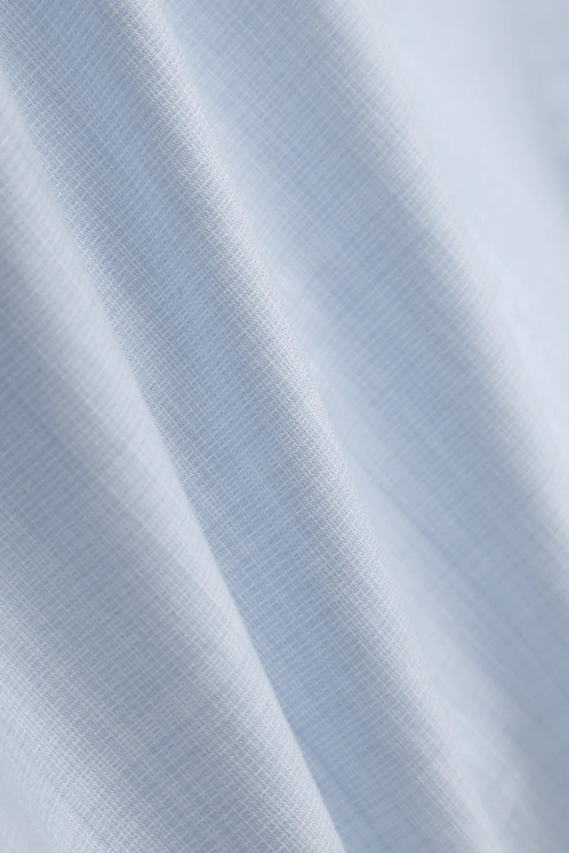 Wrinkle-Free Poplin Dress Shirt | Pale Blue Semi Plain 28513N - Image 10