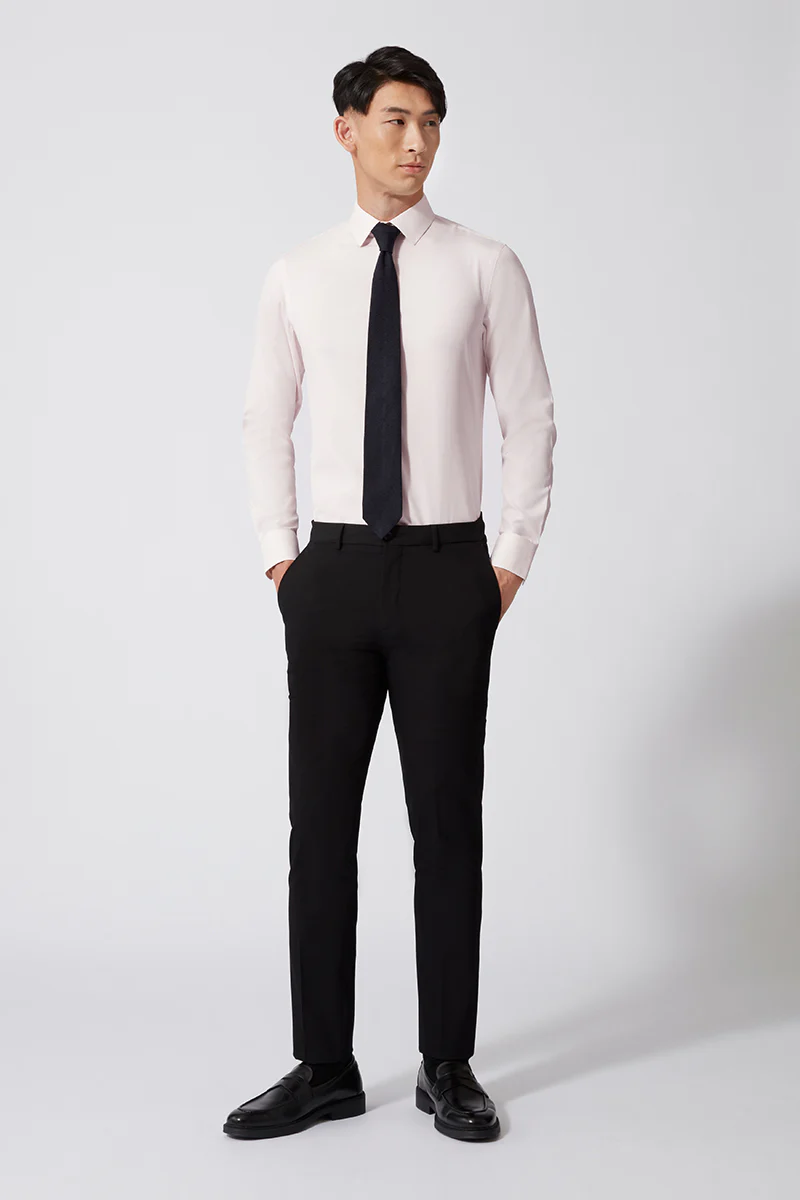 Wrinkle-Free Poplin Dress Shirt | Pink 2784PZ - Image 3