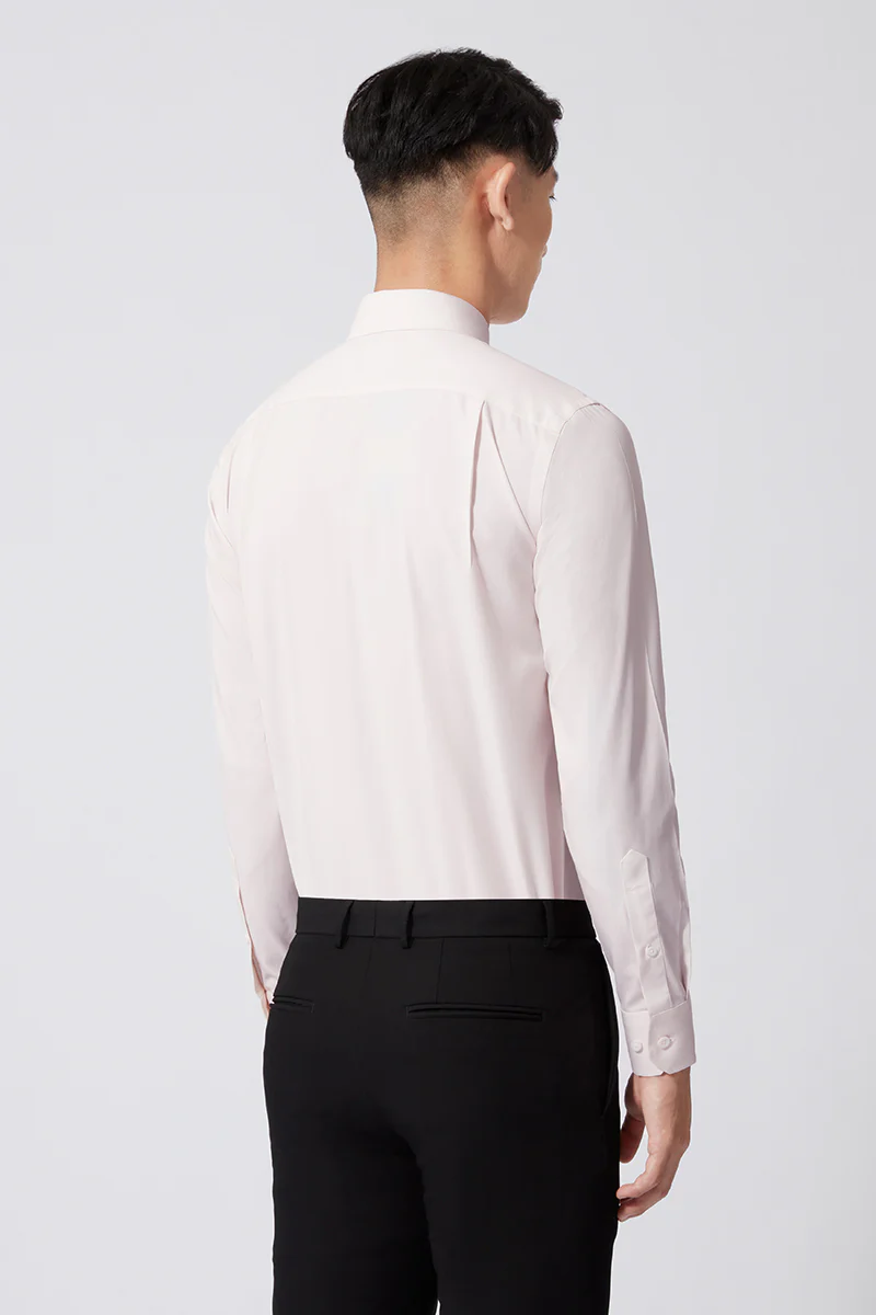 Wrinkle-Free Poplin Dress Shirt | Pink 2784PZ - Image 4