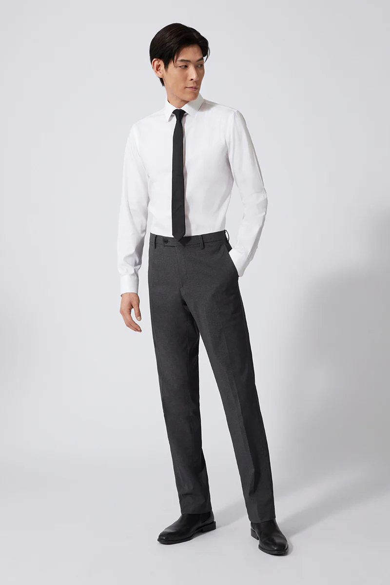 Wrinkle-Free Poplin Dress Shirt | White WH001Z - Image 3