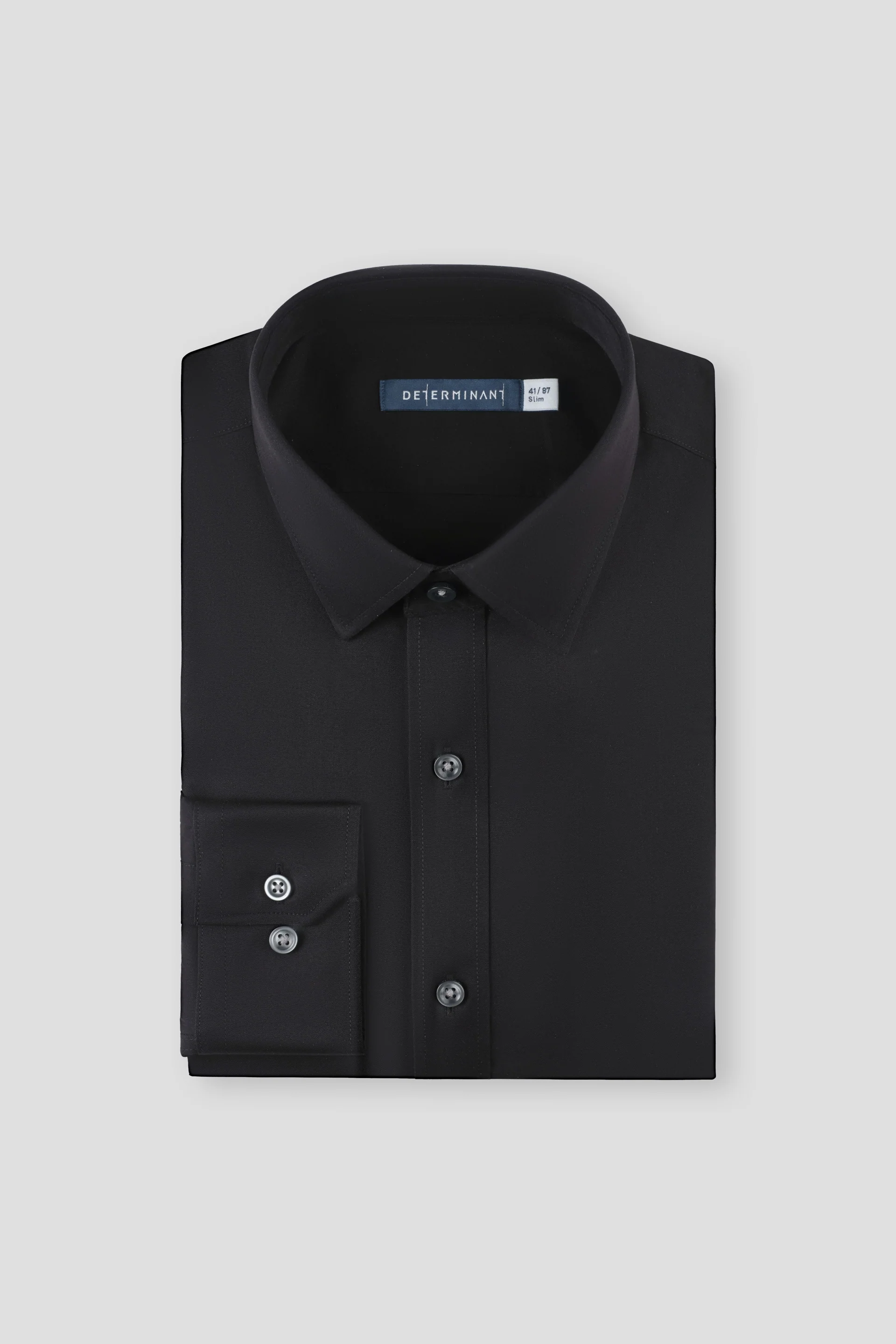 Wrinkle-Free Twill Dress Shirt | Black 48CDBK - Image 3