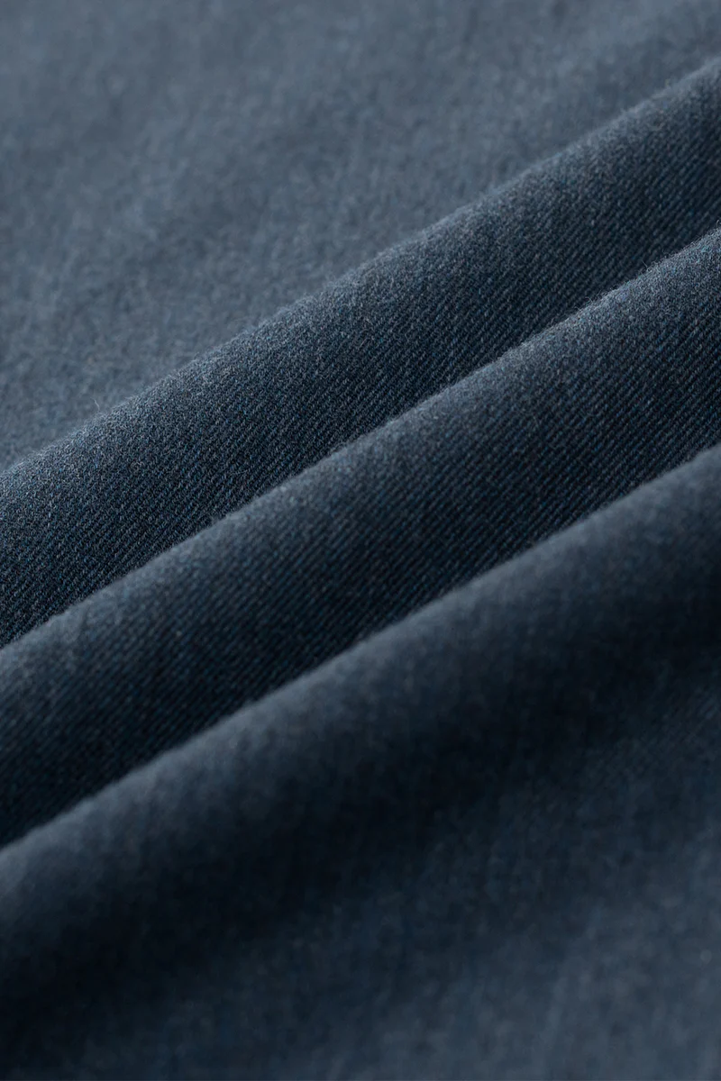 Wrinkle-Free Twill Heather Dress Shirt | Grey Blue 27790N - Image 12