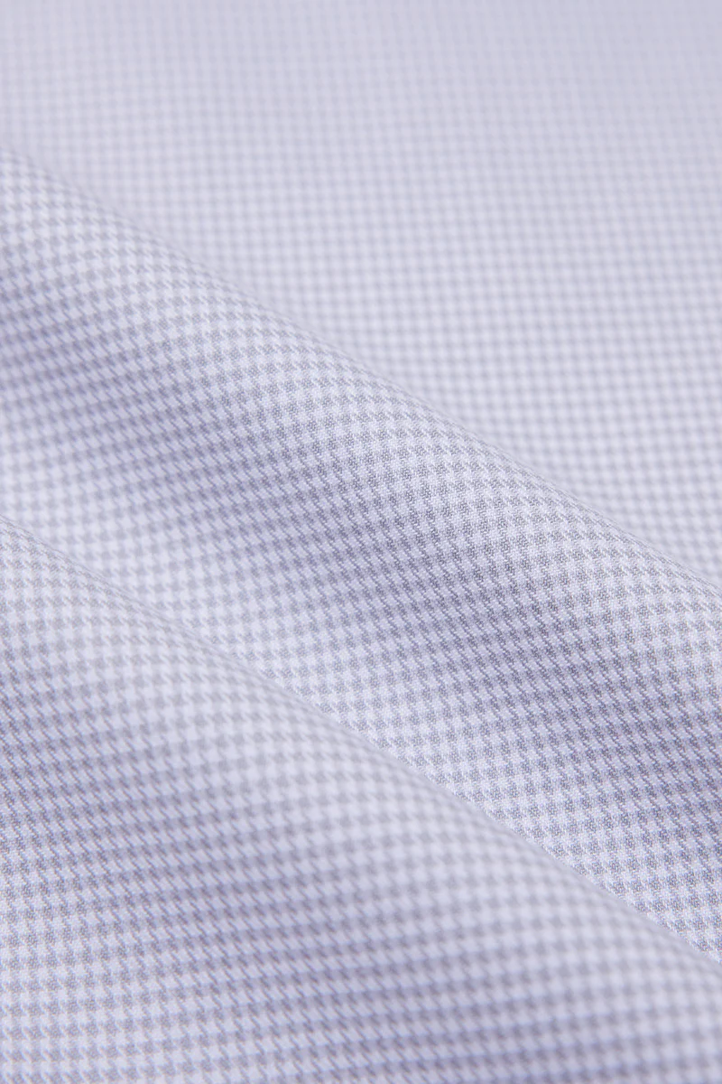 Wrinkle-Free Twill Dress Shirt | Grey Check 10519N - Image 8