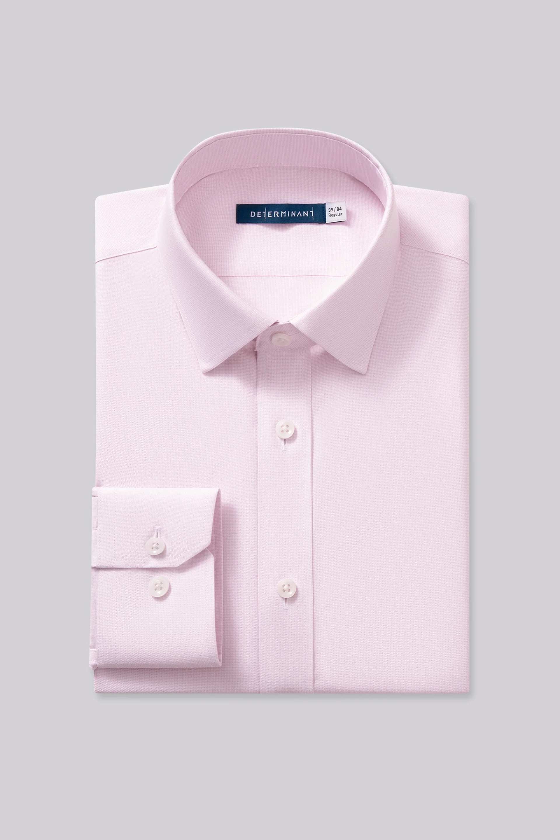 Wrinkle-Free Twill Dress Shirt | Lavender Forest Plain 30028N - Image 3