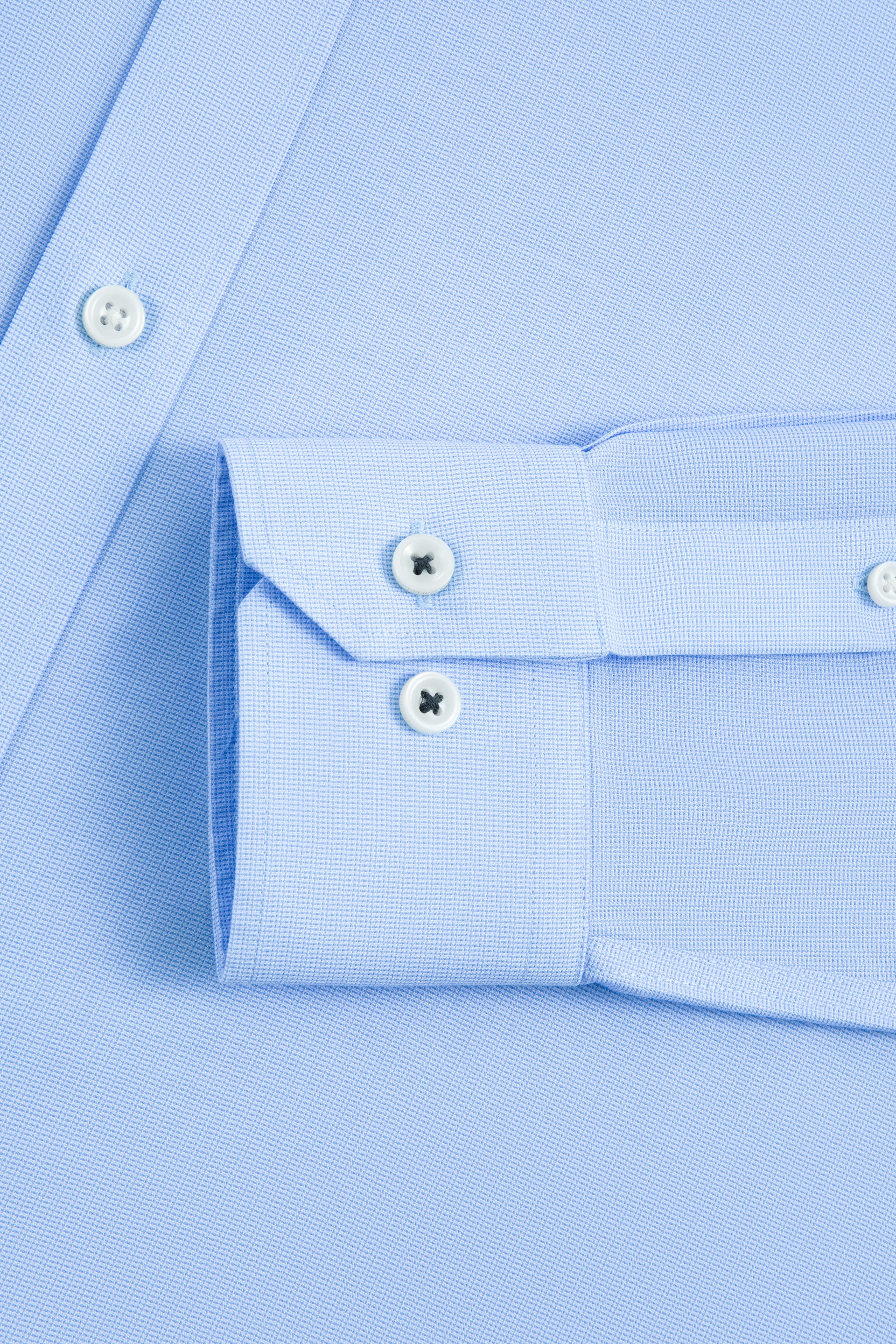 Wrinkle-Free Twill Dress Shirt | Light Blue Plain 16483N - Image 5
