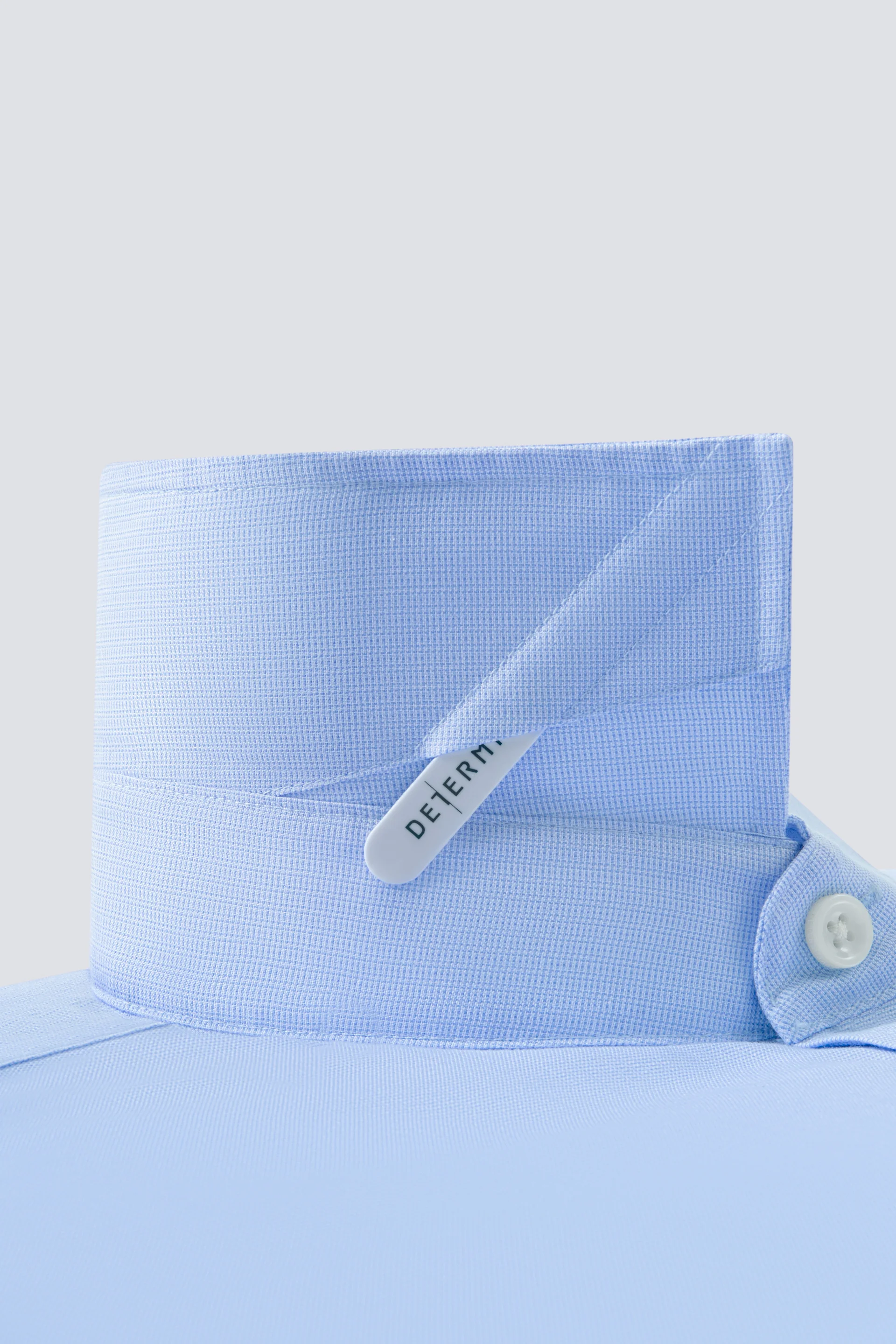 Wrinkle-Free Twill Dress Shirt | Light Blue Plain 16483N - Image 6
