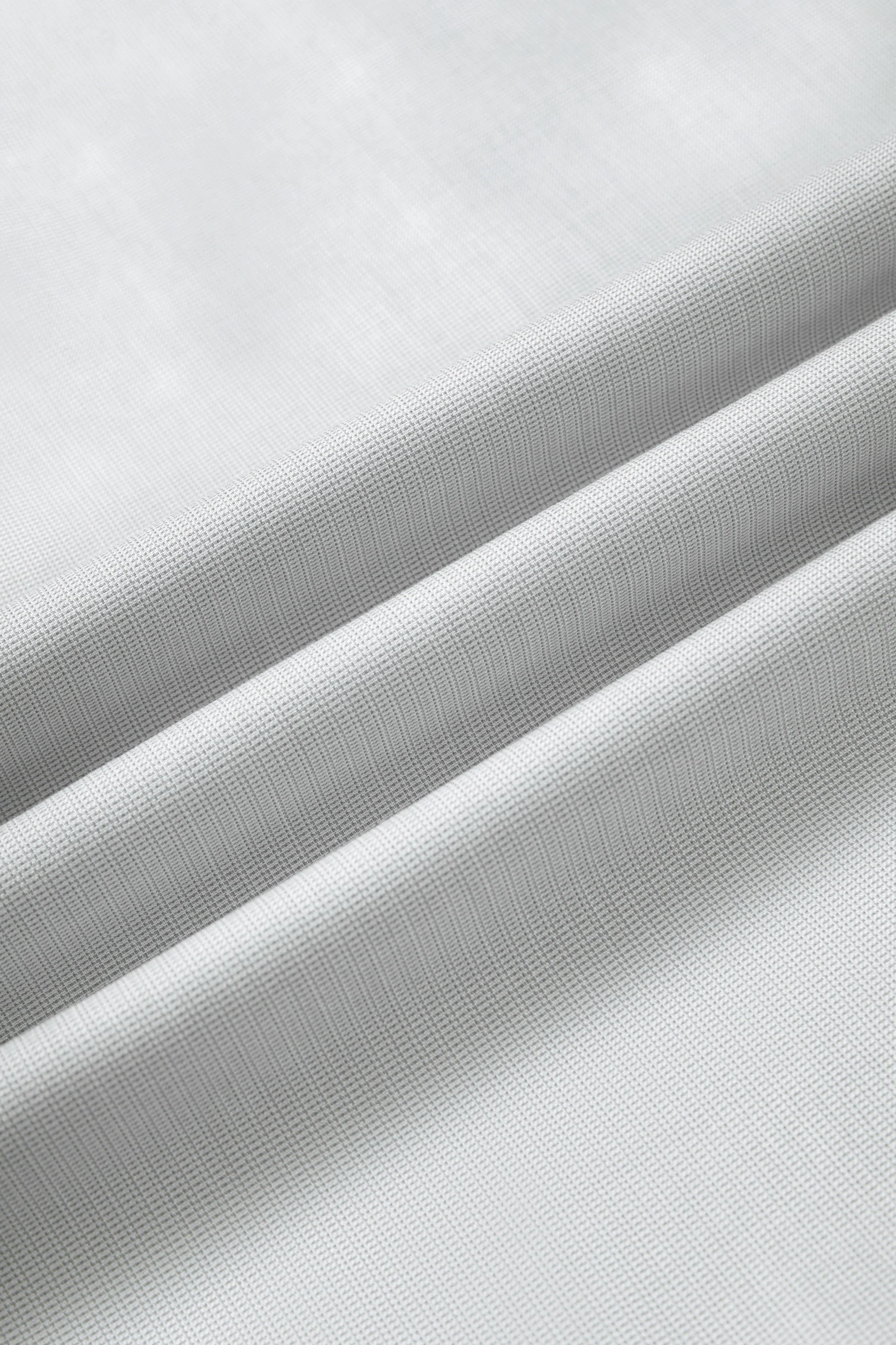 Wrinkle-Free Twill Dress Shirt | Light Grey Plain 27222N - Image 9