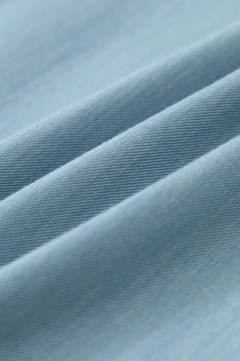 Wrinkle-Free Twill Heather Dress Shirt | Sky Blue 27796N - Image 9
